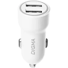 Автомобильное зарядное Digma DGC1С белый (DGC1C2LX22WH)