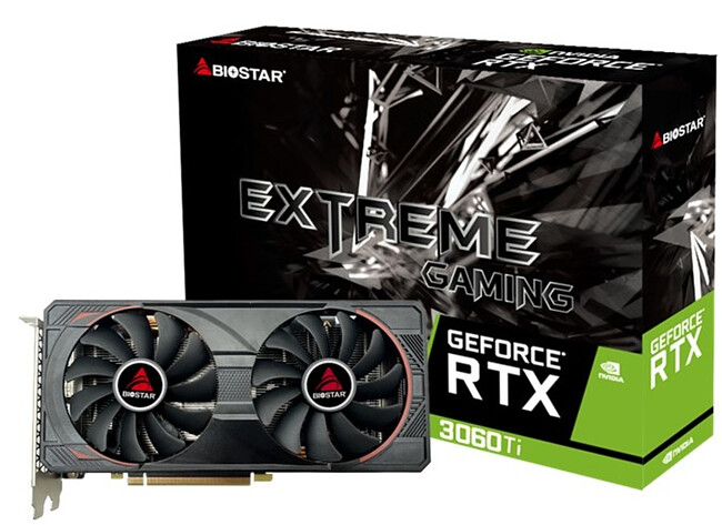 Видеокарта Biostar GeForce RTX 3060Ti 8Gb GDDR6 (VN3606TM82)