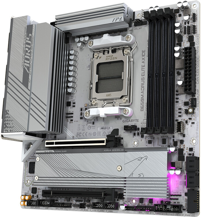 Материнская плата GigaByte B650M Aorus Elite AX Ice rev. 1.2