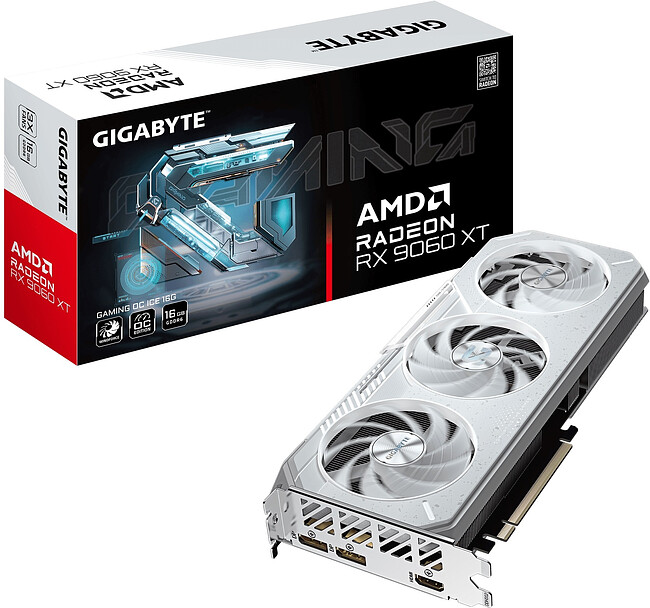 Видеокарта Gigabyte Radeon RX 9060 XT Gaming OC Ice 16Gb GDDR6 (GV-R906XGAMINGOCICE-16GD)