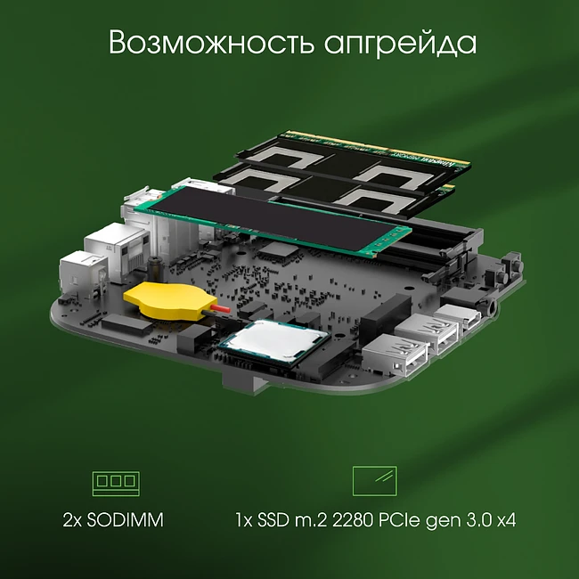 Компьютер Digma Pro Minimax U1 8/512Gb темно-серый/черный (DPP5-8DXW01)