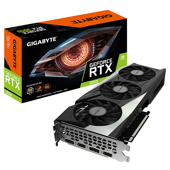 Видеокарта GigaByte GeForce RTX 3050 Gaming OC 8G (GV-N3050GAMING OC-8GD)