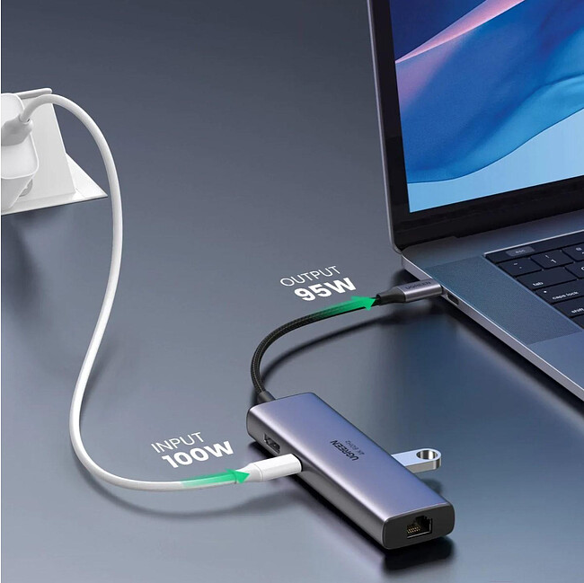 USB-хаб Ugreen CM512-60515 Space Gray (60515)