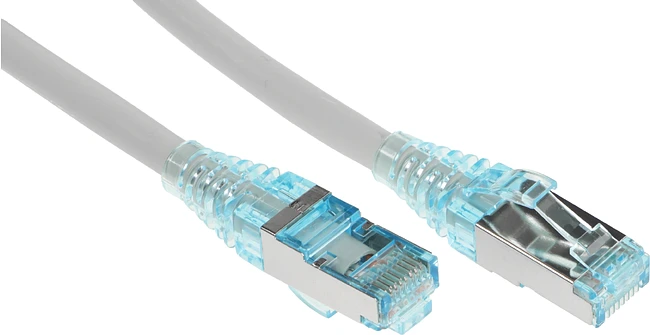 Патч-корд Hyperline PC-LPM-STP-RJ45-RJ45-C6-1M-LSZH-GY