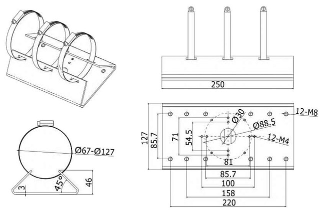 Кронштейн для камер видеонаблюдения Hikvision DS-1275ZJ