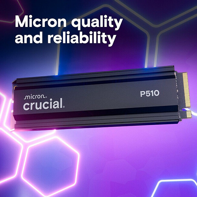 SSD диск Crucial P510 1TB (CT1000P510SSD5)