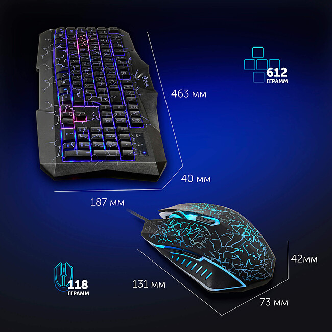 Набор периферии Oklick HS-HKM100G черный