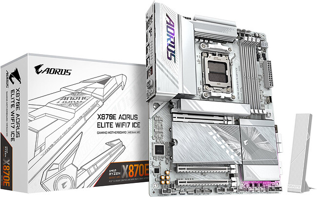 Материнская плата Gigabyte X870E Aorus Elite WIFI7 Ice rev. 1.3
