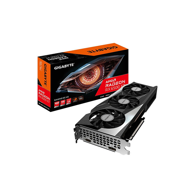 Видеокарта GigaByte Radeon RX6500XT Gaming OC 4G GDDR6 (GV-R65XTGAMING OC-4GD)