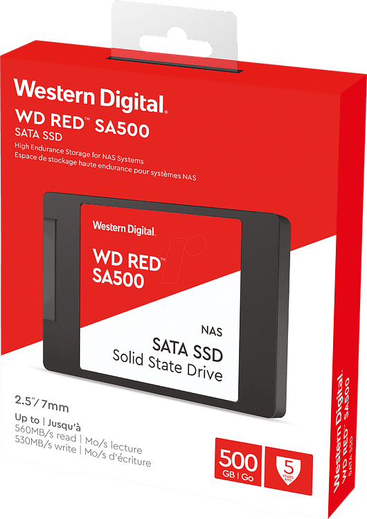 SSD диск WD SA500 NAS 3D 500ГБ (WDS500G1R0A)