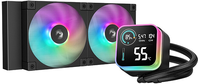 Система жидкостного охлаждения для процессора DeepCool LQ240 Black (R-LQ240-BKLSMW-G-1)