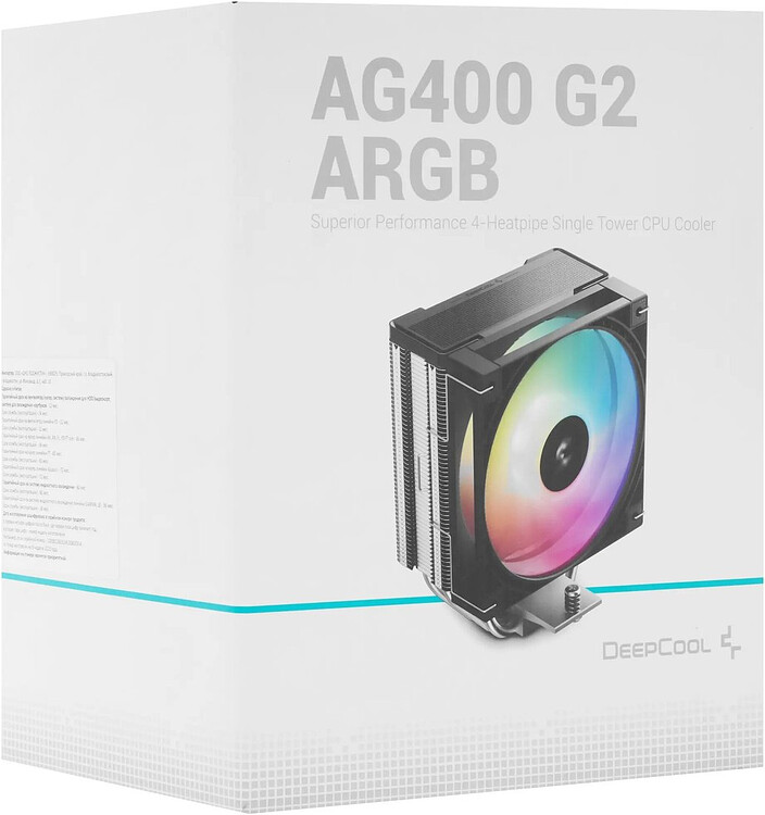 Кулер для процессора Deepcool AG400 G2 ARGB черный (R-AG400-BKAMMG2-G)