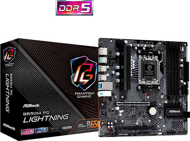 Материнская плата ASRock B650M PG Lightning DDR5