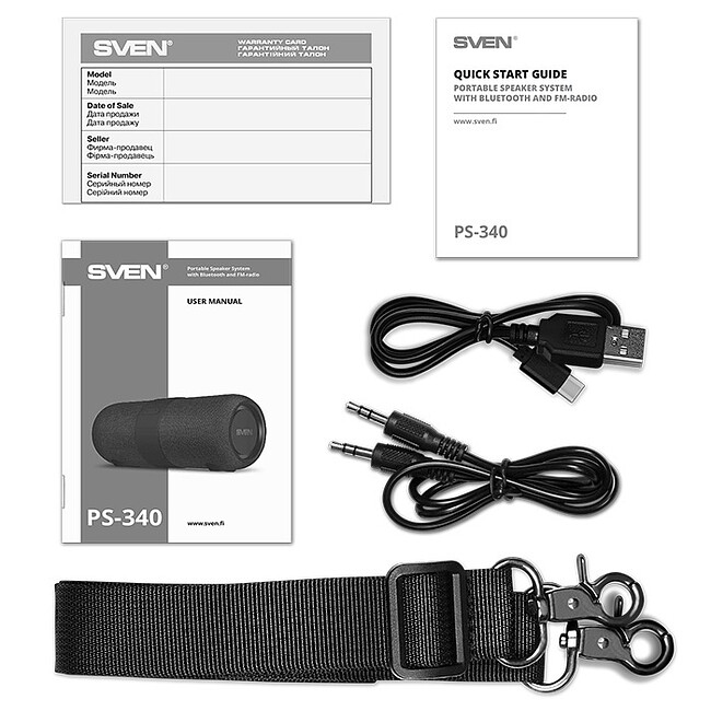 Портативная колонка Sven PS-340 черный (SV-021283)