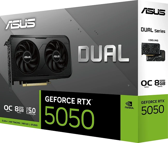 Видеокарта ASUS GeForce RTX 5050 8Gb GDDR6 DUAL-RTX5050-O8G (90YV0N72-M0NA00)