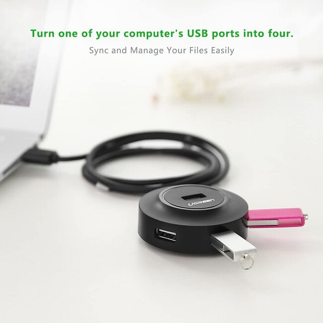 USB-хаб Ugreen CR106-20277 Black (20277)