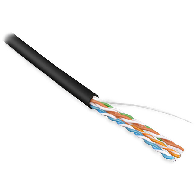 Кабель витая пара Hyperline UUTP4-C5E-S24-IN-LSZH-BK-305 черный