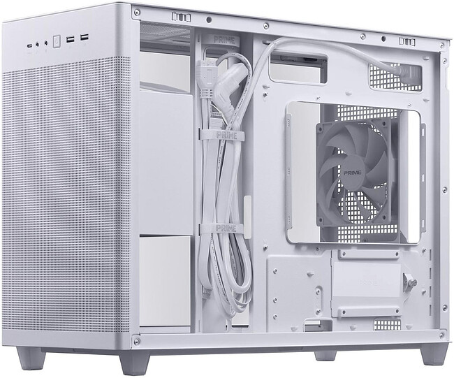 Корпус ASUS PRIME AP201 Tempered Glass mATX без БП White (90DC00G3-B39010)