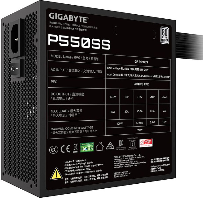 Блок питания GigaByte GP-P550SS 550W