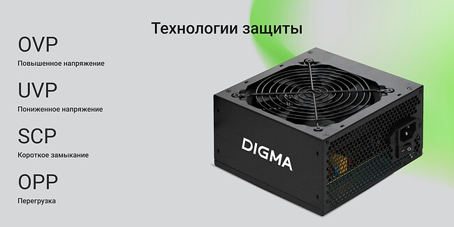 Блок питания Digma ATX 650W White (DPSU-650W-WH)