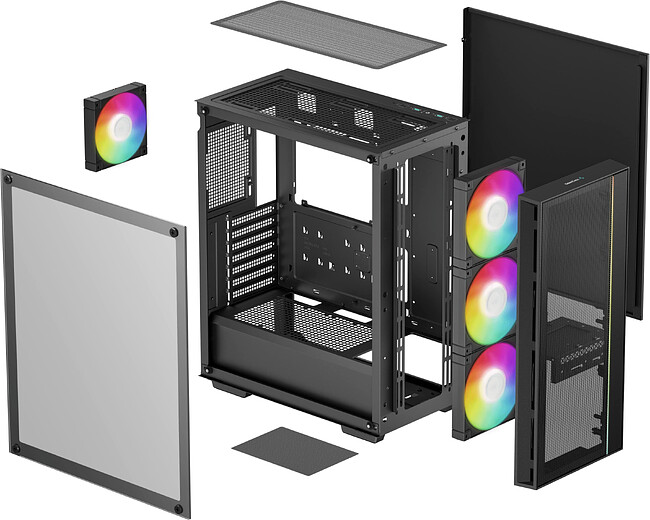 Корпус DeepCool MATREXX 55 MESH V4 без БП Black (R-MATREXX55-BKAGA4-G-4)