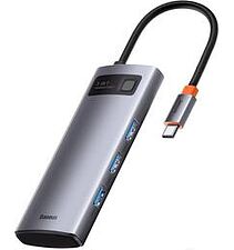 USB-хаб Baseus Metal Gleam Gray (CAHUB-CX0G)
