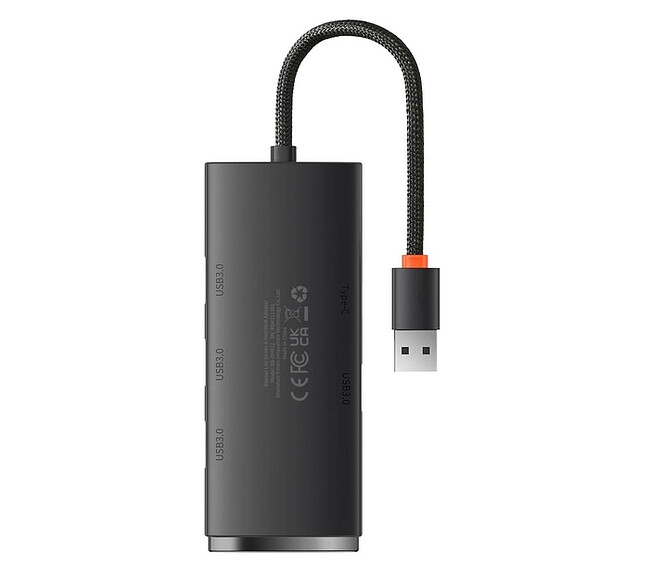 USB-хаб Baseus Lite Series Black (WKQX030001)
