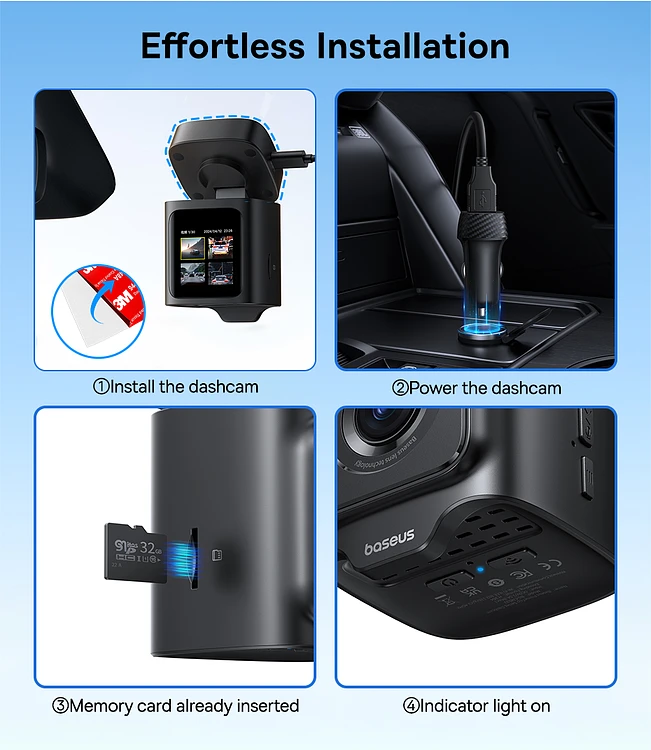 Автомобильный видеорегистратор Baseus Dashcam BS-CM033 Cosmic Black (C10669000123-00)