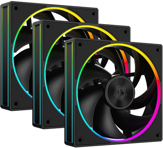 Набор вентиляторов для корпуса ID-Cooling AF-127-ARGB-K Trio Black