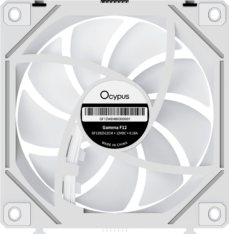 Комплект вентиляторов для корпуса Ocypus Gamma F12 UNI WH ARGB REVERSE BLADE 3 IN 1 (Gamma-F12-WH3AM01U-GL)