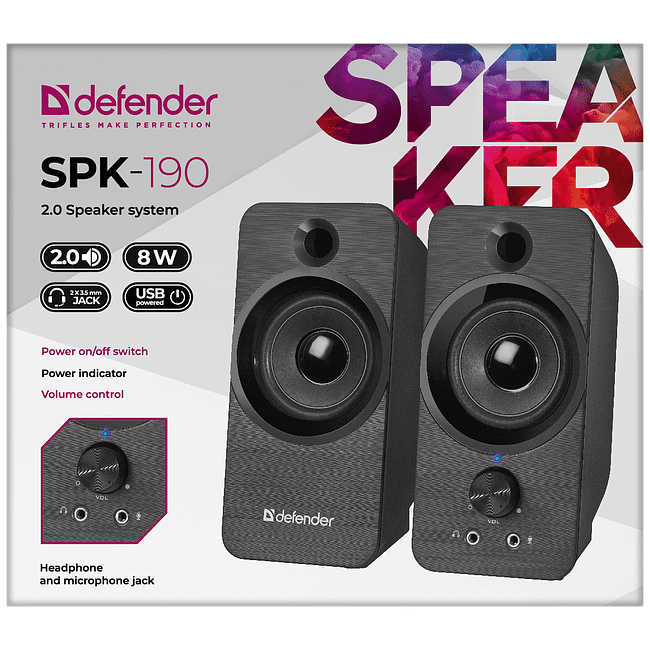 Акустика Defender SPK-190 Black (65190)