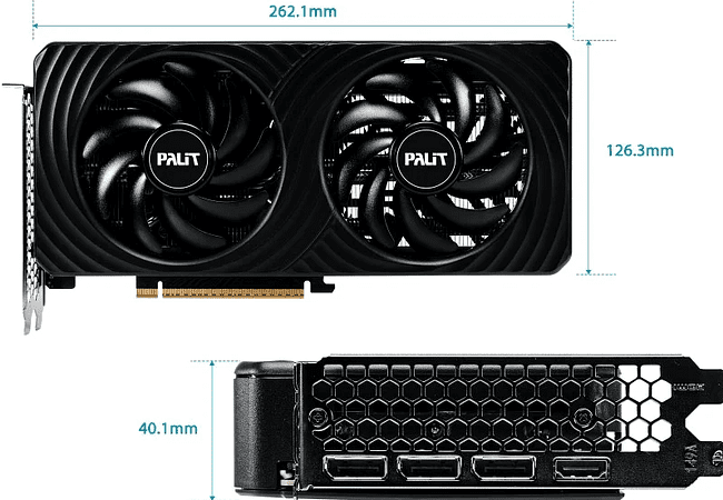 Видеокарта Palit GeForce RTX 5060 Ti Dual OC 8GB GDDR7 (NE7506TT19P1-GB2062D)