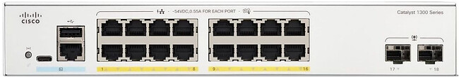 Коммутатор Cisco Catalyst 1300 (C1300-16P-2G)