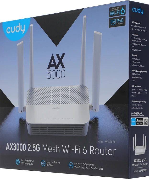 Роутер Cudy WR3000P белый