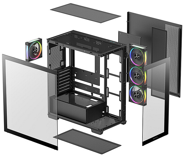 Корпус DeepCool CG580 4F V2 ITX без БП черный (R-CG580-BKADA4-G-2)