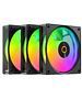 Комплект вентиляторов для корпуса Ocypus Gamma F12 Elite BK ARGB 3 IN 1 Black (Gamma-F12-BK3AM00E-GL)