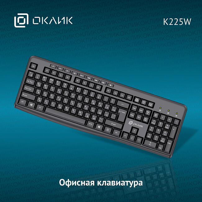 Клавиатура Oklick K225W черный (1875232)