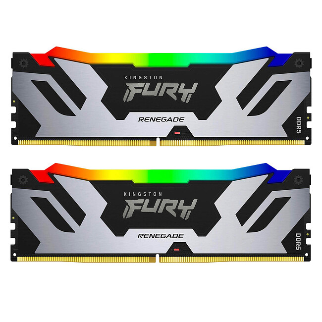 Оперативная память Kingston Fury Renegade Silver/Black 64GB DDR5 RGB XMP (KF564C32RSAK2-64)
