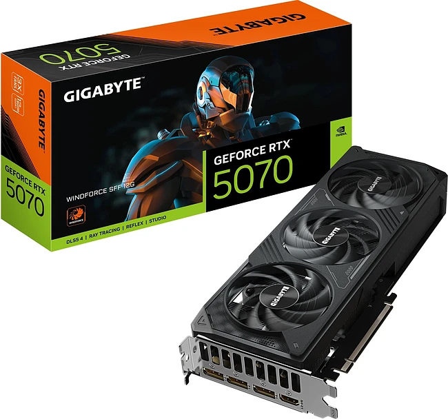 Видеокарта Gigabyte GeForce RTX 5070 Windforce SFF 12G GDDR7 (GV-N5070WF3-12GD)