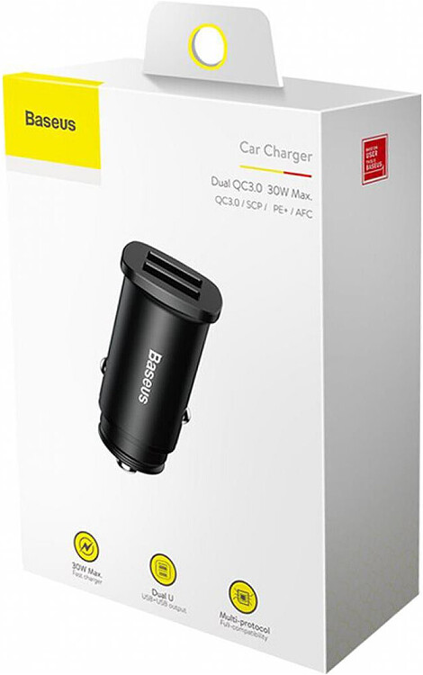 Автомобильное зарядное Baseus QuickCharge3 Black (CCALL-DS01)