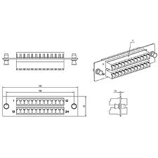 Патч-панель Hyperline FO-FPM-W120H32-24LC-BL синий