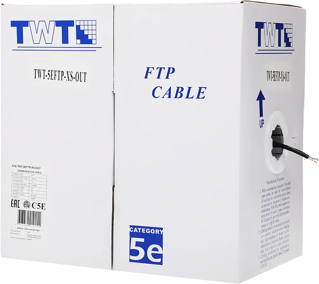 Кабель витая пара TWT TWT-5EFTP-XS-OUT черный