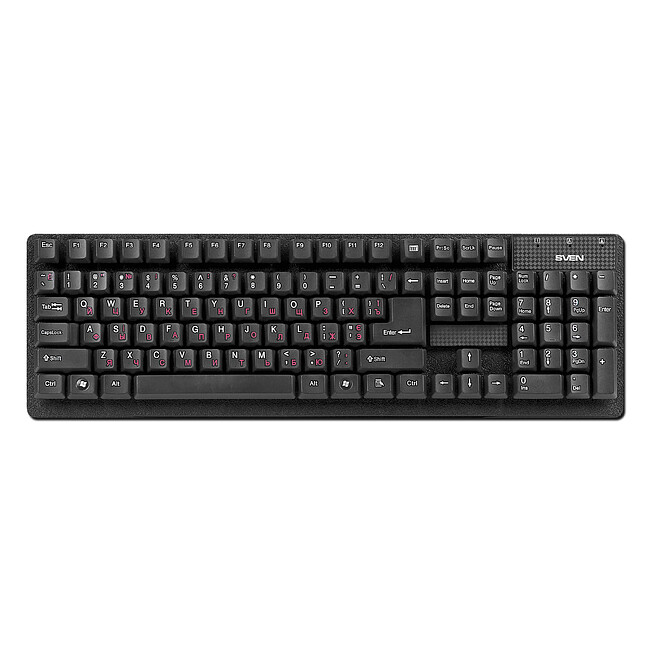 Клавиатура Sven Standard 301 USB черный (SV-03100301UB)