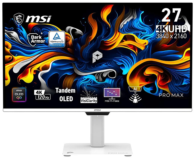 Монитор MSI Pro Max 271UPXW12G QD-OLED White (9S6-3PF9CA-013)