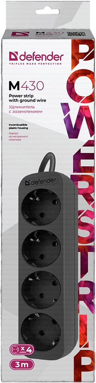 Удлинитель Defender M430 черный (99326)