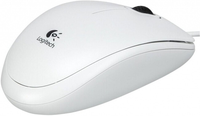 Мышь Logitech B100 Optical USB Mouse White (910-003360)