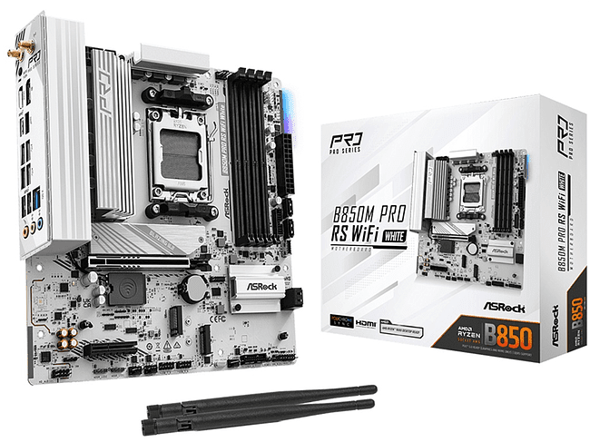 Материнская плата ASRock B850M Pro RS WIFI White