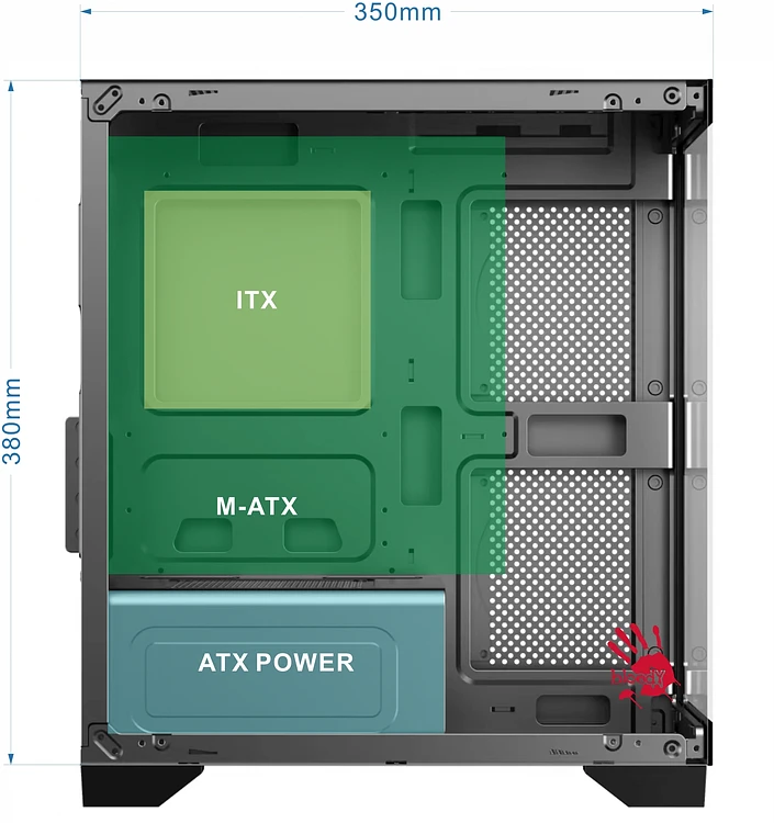 Корпус Bloody BD-CC103 белый без БП (BD-CC103-WH)