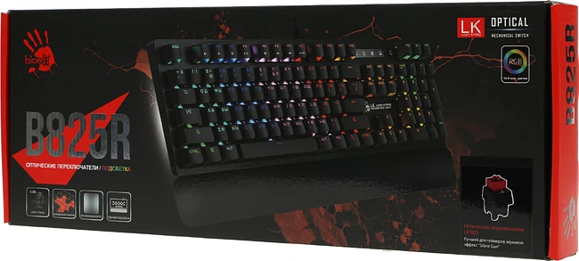 Клавиатура Bloody B825R черный