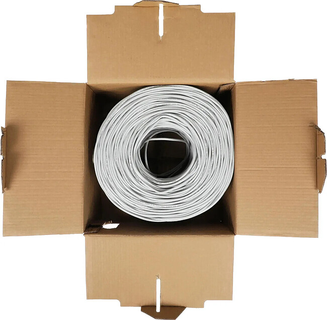 Кабель сетевой KingPrice KP-utp-c5e-0.4mm-cca-305m серый